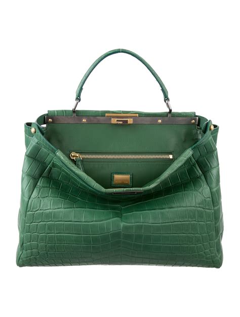 fendi peekaboo bag crocodile price